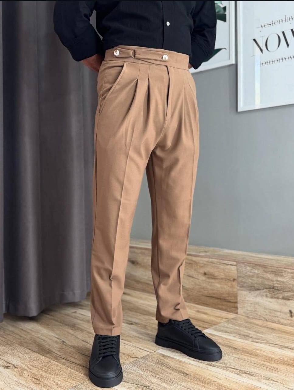 pantalon homme classique avec pince بنطال رجالي كلاسيكي