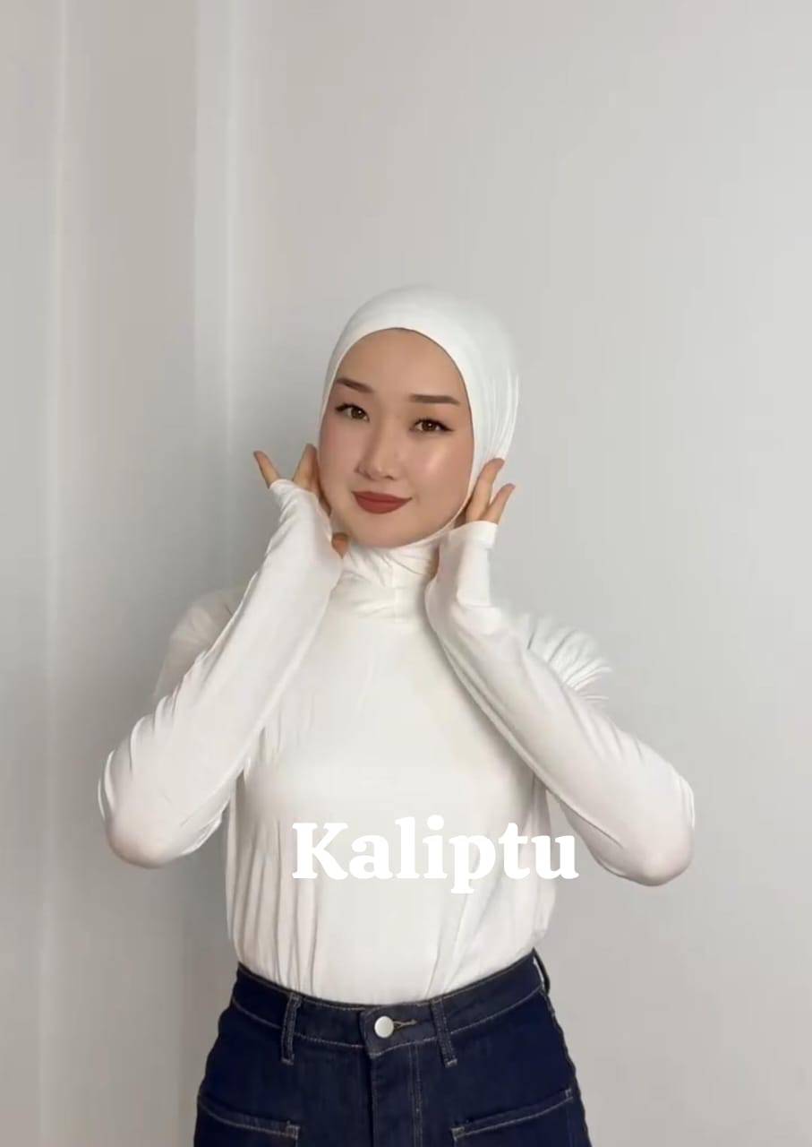 3 colors long-sleeve top with hijab