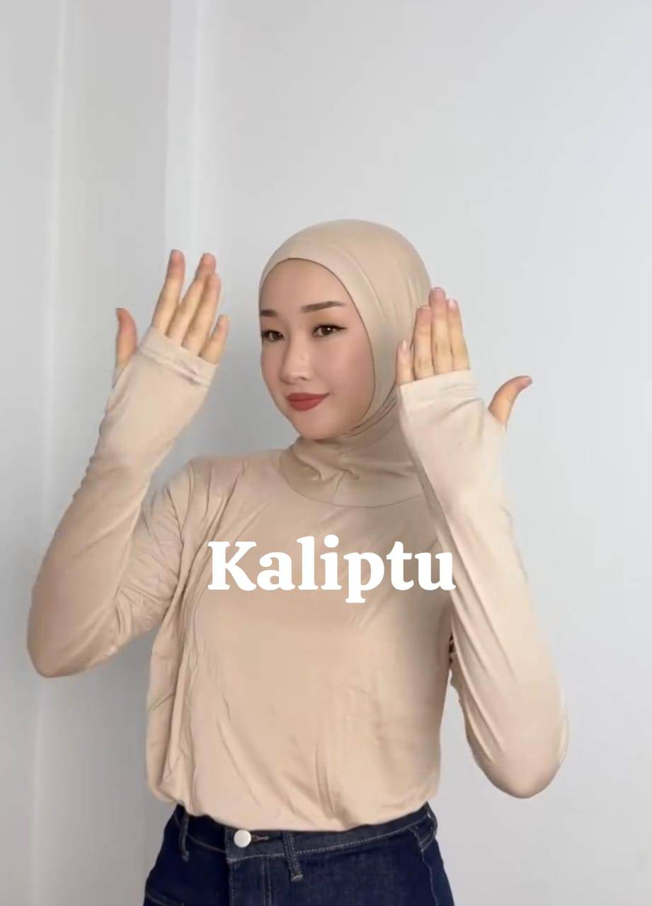 3 colors long-sleeve top with hijab