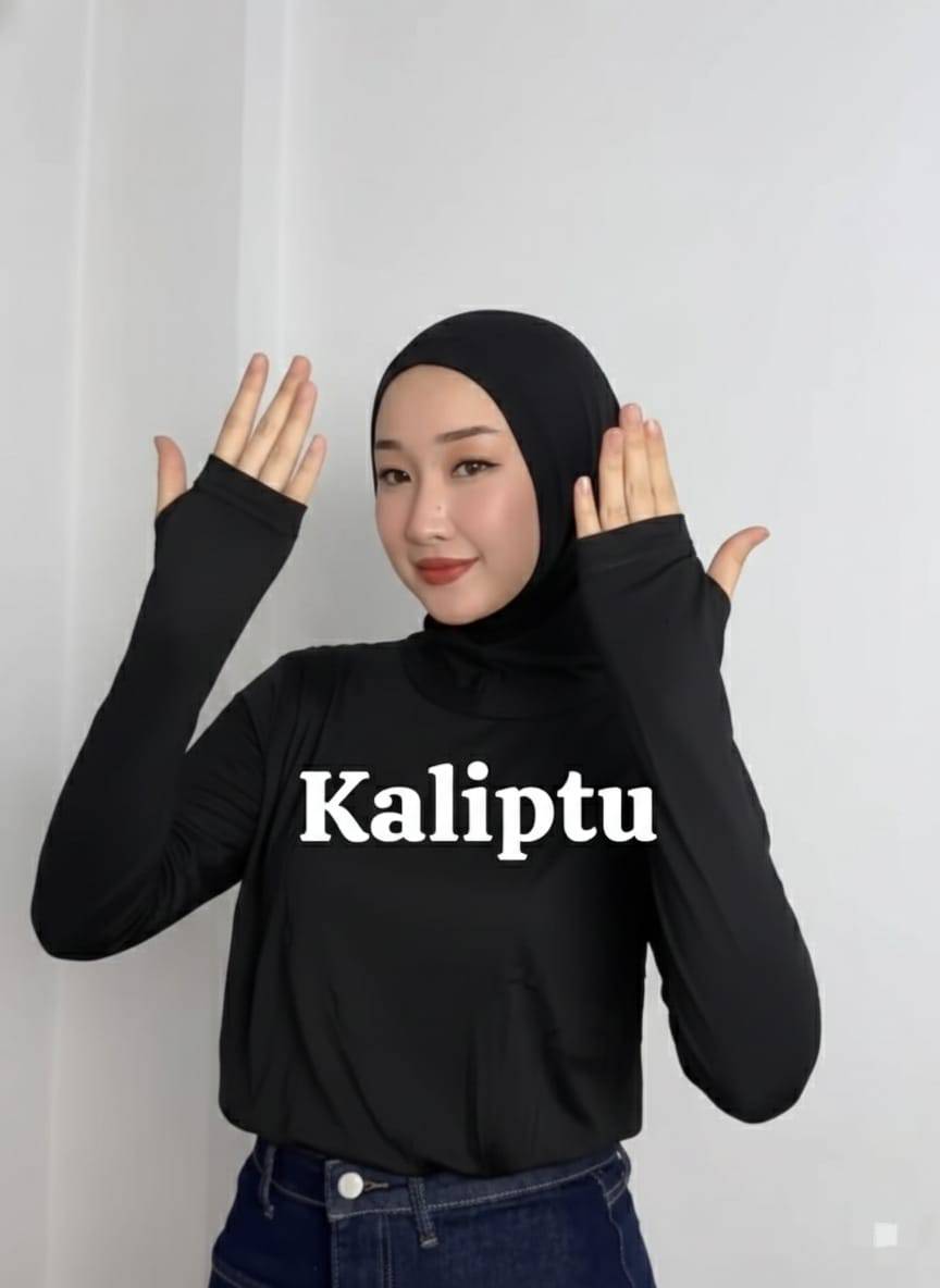 3 colors long-sleeve top with hijab